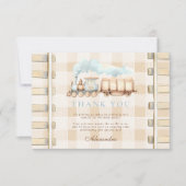 Choo Choo trein 1e verjaardag Bedankkaart (Voorkant)