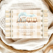 Choo Choo trein 1e verjaardag Bedankkaart