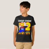 Choo Choo Trein 2e Verjaardag - Choo Choo Ik ben 2 T-shirt (Voorkant volledig)