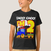 Choo Choo Trein 2e Verjaardag - Choo Choo Ik ben 2 T-shirt (Voorkant)
