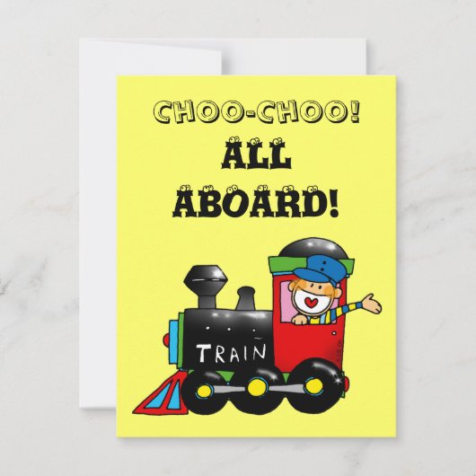 choo choo trein 2e verjaardag kaart (Voorkant)