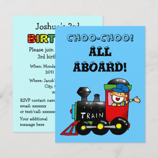 choo choo trein 3rd party kaart (Voorkant / Achterkant)