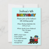 choo choo trein 4e verjaardag kaart (Achterkant)