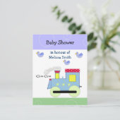 Choo Choo Trein Baby Shower Kaart (Staand voorkant)