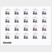 Choo Choo Trein Baby Shower Ronde Sticker (Vel)