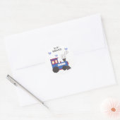 Choo Choo Trein Baby Shower Ronde Sticker (Envelop)
