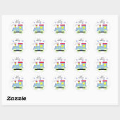 Choo Choo Trein Baby Shower Ronde Sticker (Vel)