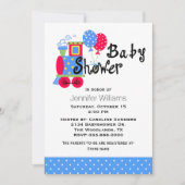 Choo Choo Trein Baby Shower Uitnodiging (Voorkant)