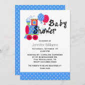 Choo Choo Trein Baby Shower Uitnodiging (Voorkant / Achterkant)
