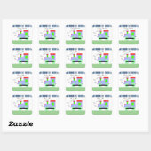 Choo Choo Trein Baby Shower Vierkante Sticker (Vel)