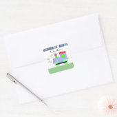 Choo Choo Trein Baby Shower Vierkante Sticker (Envelop)