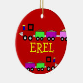 Choo Choo-trein - Gepersonaliseerde versiering van Keramisch Ornament (Rechts)