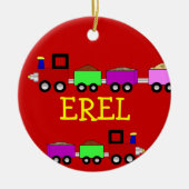 Choo Choo-trein - Gepersonaliseerde versiering van Keramisch Ornament (Voorkant)
