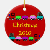 Choo Choo-trein - Gepersonaliseerde versiering van Keramisch Ornament (Achterkant)