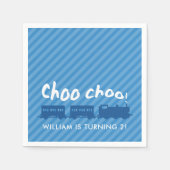 Choo choo trein kinderverjaardagsfeestje servetten (Voorkant)