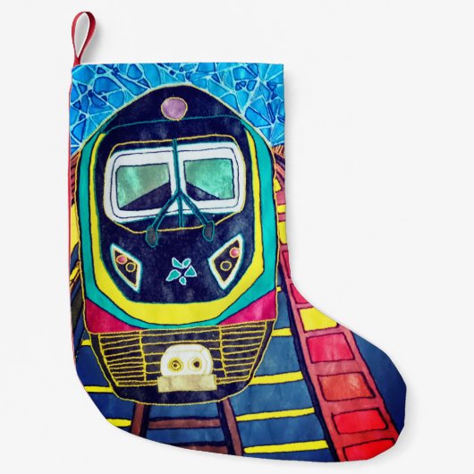 Choo choo trein kleine kerstsok (Voorkant)