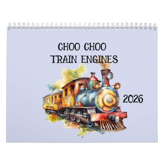 Choo Choo Trein Motoren Kinderen Kalender (Hoes)