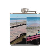 Choo Choo trein, op het strand van Bridlington Heupfles (Achterkant)
