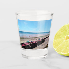 Choo Choo trein, op het strand van Bridlington Shot Glas