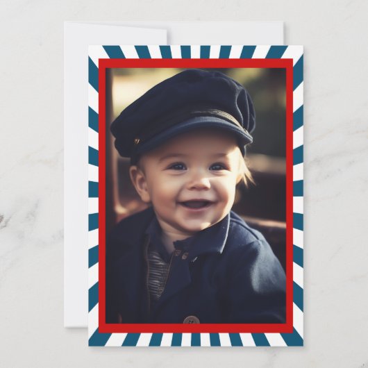 Choo choo trein verjaardag dank u kaart (Achterkant)