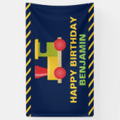 Choo Choo Trein Verjaardagsfeestje Spandoek (Verticaal)