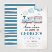 Choo Choo trein vervoer jongen verjaardag Kaart (Voorkant / Achterkant)