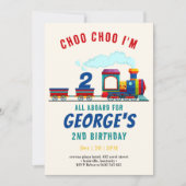 Choo Choo Trein Voertuig Vervoer Verjaardag Kaart (Voorkant)