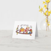 Choo-choo-treinverjaardagnotiecard Kaart (Gele Bloem)