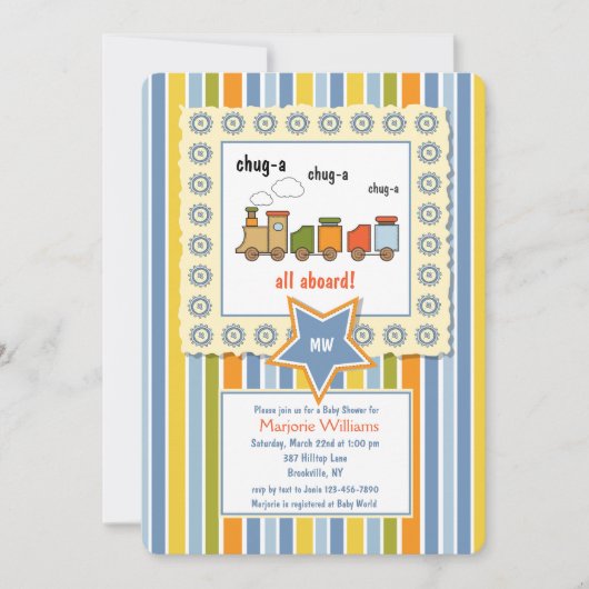 Choo Choo Uitnodiging (Voorkant)