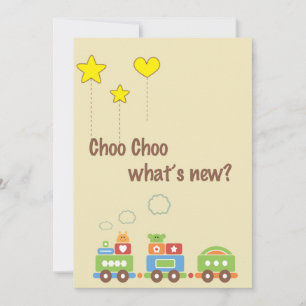 Choo Choo Wat is er nieuw? Zwangerschap Fotoaankon Aankondiging