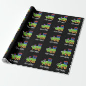 Choo-cumber Funny Cucumber Pun Dark BG Cadeaupapier (Uitgerold)