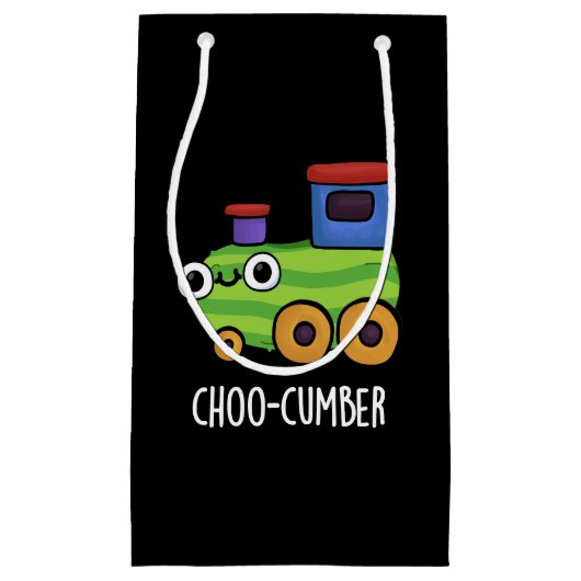 Choo-cumber Funny Cucumber Pun Dark BG Klein Cadeauzakje (Voorkant)