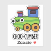 Choo-cumber Funny Cucumber Pun Sticker (Vel)