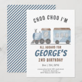 ChooChoo Trein Voertuig Vervoer Verjaardag Kaart (Voorkant / Achterkant)