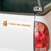 Chook House Funny Chicken op House Cartoon Bumpersticker (Op Truck)