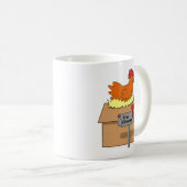 Chook House Funny Chicken op House Cartoon Koffiemok (Voorkant rechts)