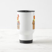 Chook House Funny Chicken op House Cartoon Reisbeker (Center)