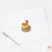 Chook House Funny Chicken op House Cartoon Ronde Sticker (Envelop)