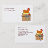 Chook House Funny Chicken op House Cartoon Visitekaartje (Voorkant / Achterkant)