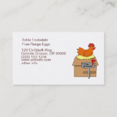 Chook House Funny Chicken op House Cartoon Visitekaartje (Achterkant)