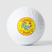 Chook met gele achtergrond golfballen (Voorkant)