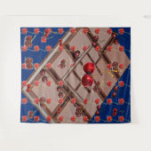 Choolaat en kersen met koninklijk blauw wandkleed (Voorkant (horizontaal))