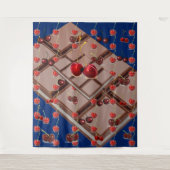 Choolaat en kersen met koninklijk blauw wandkleed (Voorkant)