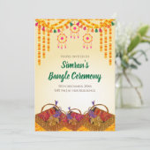 Choora uitnodigingen & Bangle ceremonie uitnodigin (Staand voorkant)