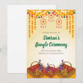 Choora uitnodigingen & Bangle ceremonie uitnodigin (Voorkant / Achterkant)