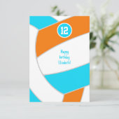 choose ANY colors volleyball birthday or congrats Kaart (Staand voorkant)