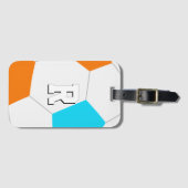 choose ANY team colors soccer player monogrammed Bagagelabel (Voorkant (horizontaal))