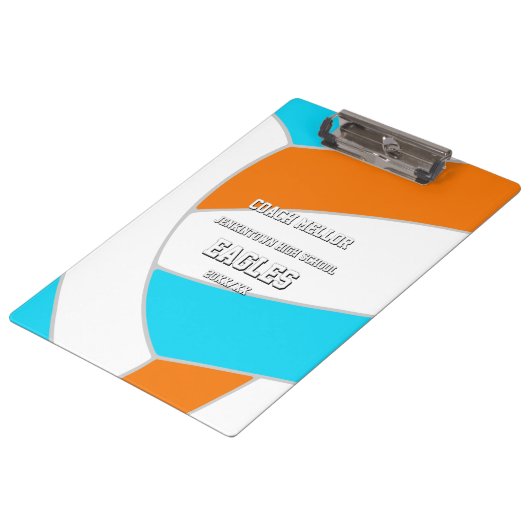 choose ANY team colors volleyball coach name Klembord (Gekanteld)