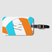 choose ANY team colors volleyball player monogram Bagagelabel (Voorkant (horizontaal))