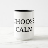 Choose Calm – Minimal Coffee Mug | Aesthetic Zen Q Mok (Midden)